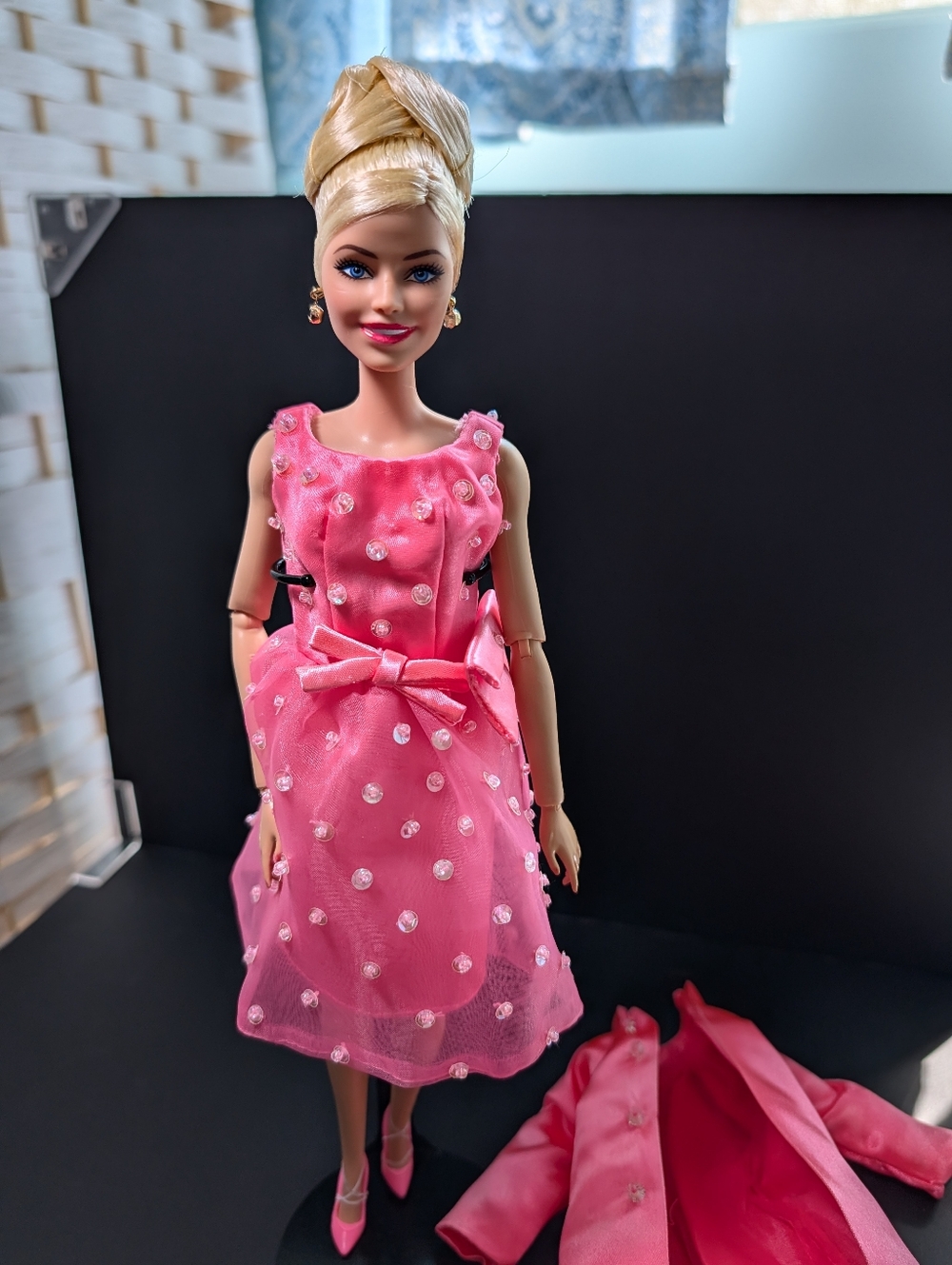 Barbie The Movie Margot Kidder Restyled Pink Givenchy Cocktail Dress/Coat - Picture 6 of 16
